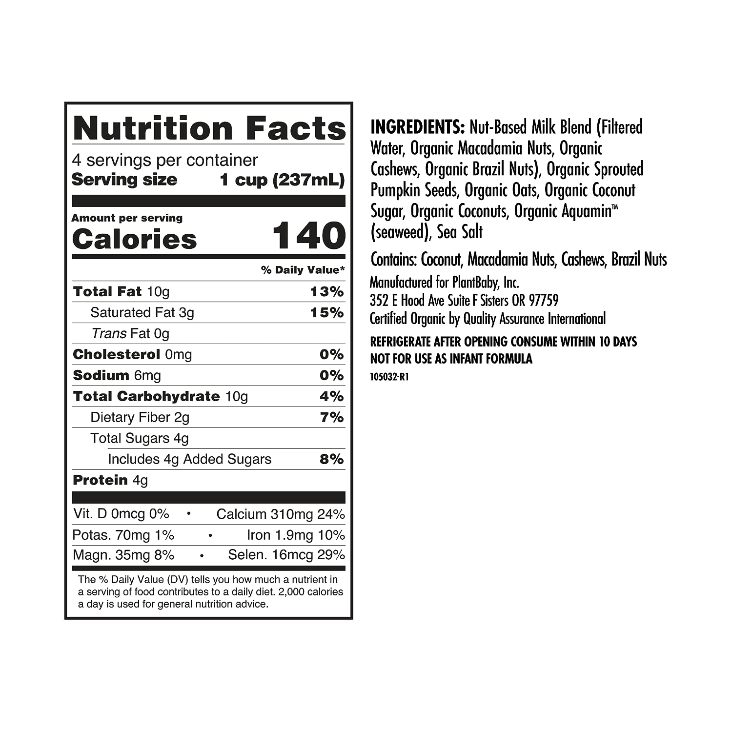 Kiki Milk Plant Based Milk - Organic Chocolate Milk - Calcium & Magnesium Source - Gluten Free, Gum Free, GMO Free, Dairy Free, Soy Free, Glyphosate Free - Shelf Stable - (32 oz ? Pack of 6) - Image 5
